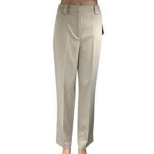 NEW NA-KD Women's Cream Twill High Waisted Straight Leg Trousers Dress Pants 36
